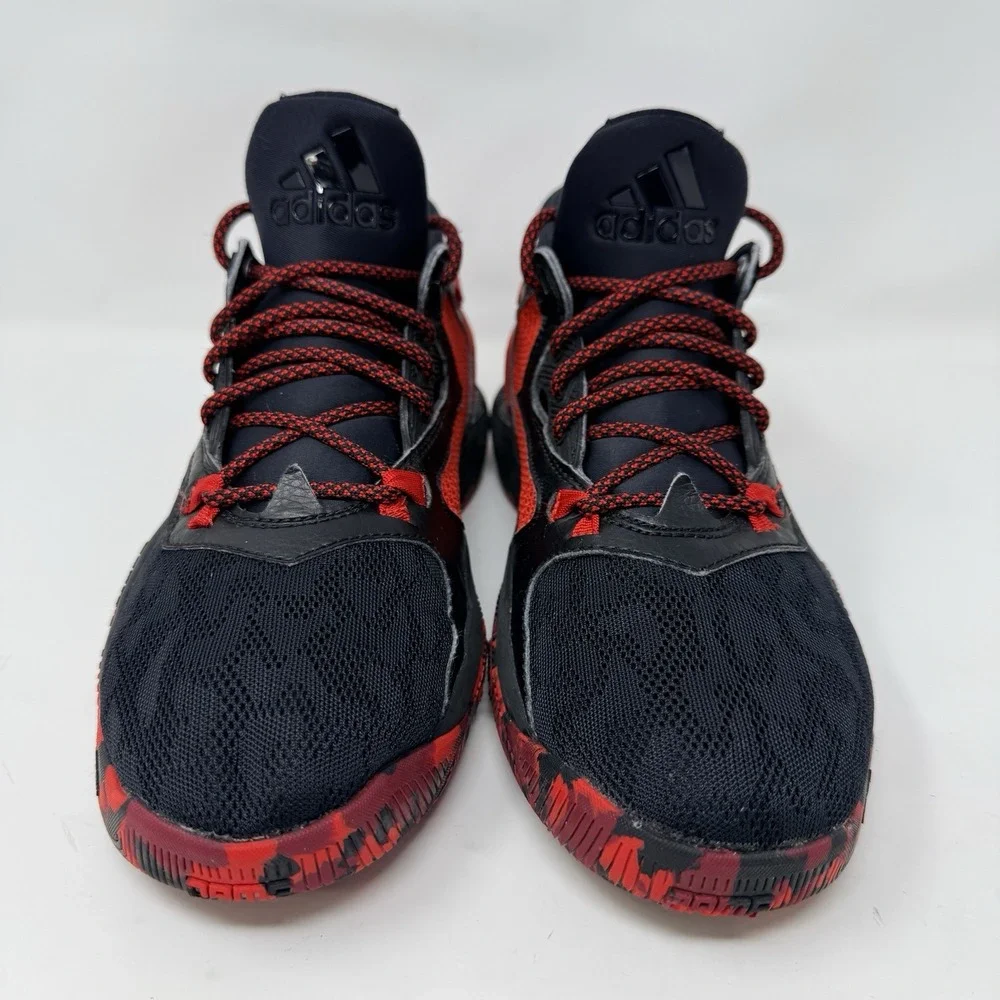 adidas D Lillard 2 Black Light Scarlet Cardinal Men's 8 Basketball Shoes B42387